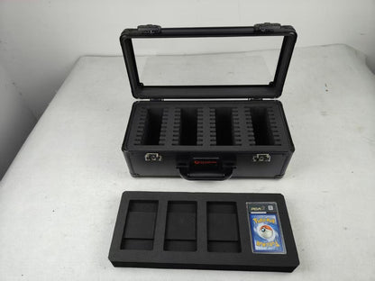 ProShield premium aluminium graded card storage case with 4 window clear showcase