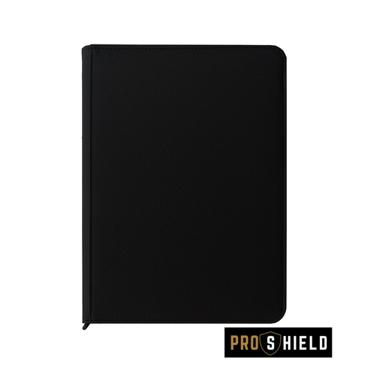 ProShield Black premium PU Leather Toploader Binder 288 capacity